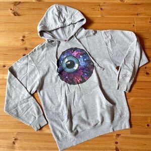 Mishka Gray Hoodie with Cosmic Eye Graphic